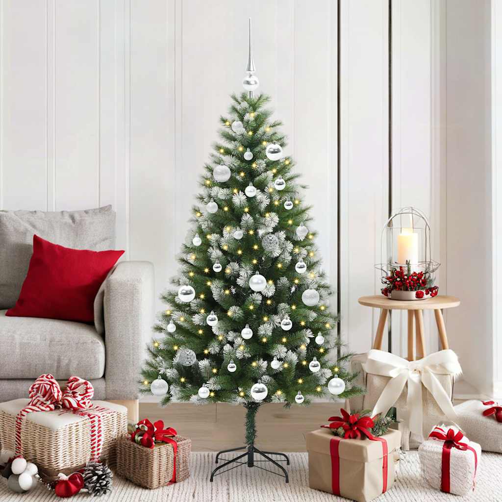 Sapin de Noël artificiel à charnière avec neige en flocons - XIOS