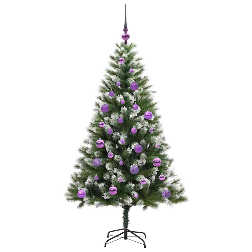 Sapin de Noël artificiel à charnière avec neige en flocons - XIOS