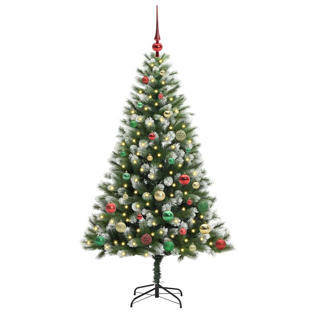 Sapin de Noël artificiel à charnière avec neige en flocons - XIOS