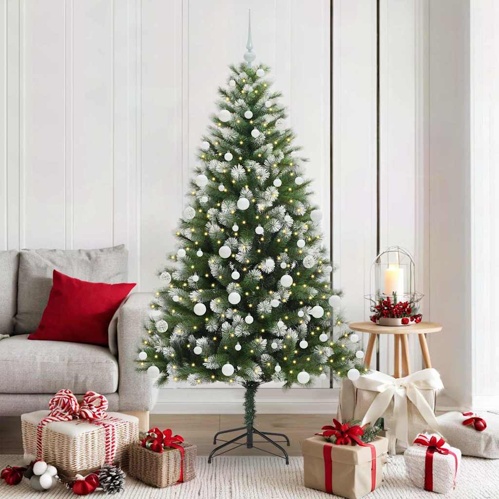 Sapin de Noël artificiel à charnière avec neige en flocons - XIOS