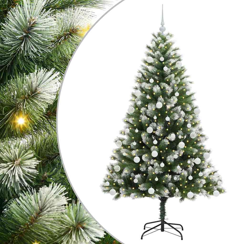 Sapin de Noël artificiel à charnière avec neige en flocons - XIOS