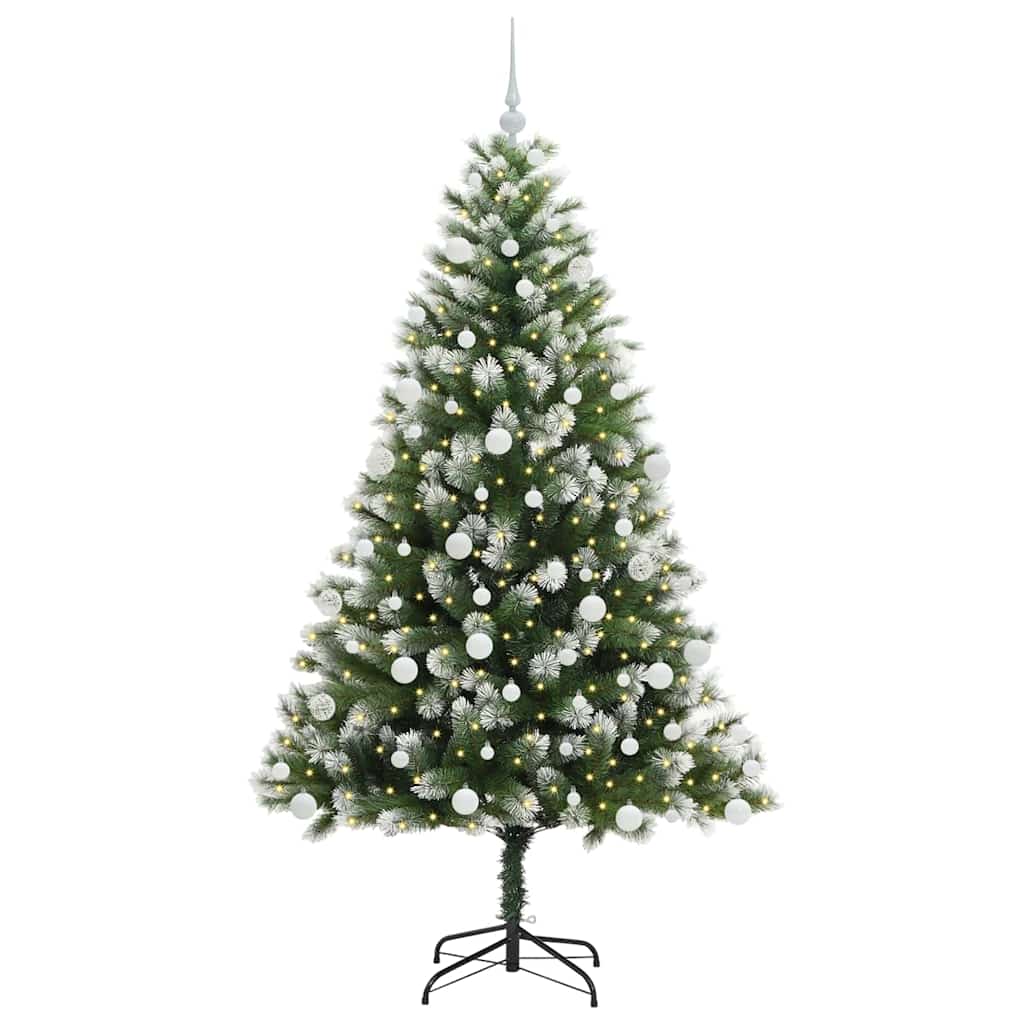 Sapin de Noël artificiel à charnière avec neige en flocons - XIOS