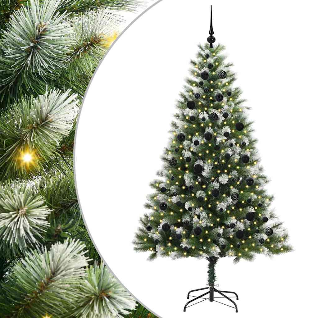 Sapin de Noël artificiel à charnière avec neige en flocons