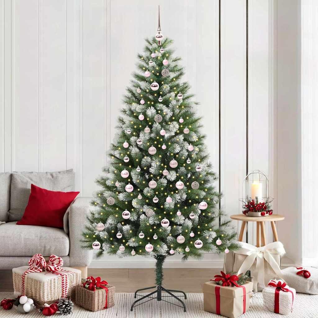 Sapin de Noël artificiel à charnière avec neige en flocons