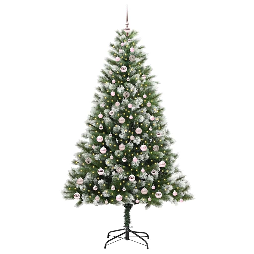 Sapin de Noël artificiel à charnière avec neige en flocons