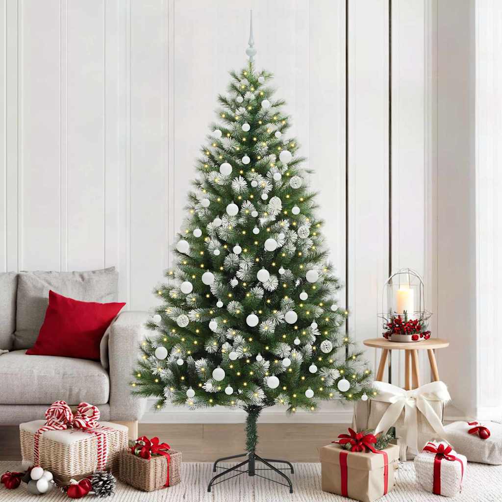 Sapin de Noël artificiel à charnière avec neige en flocons