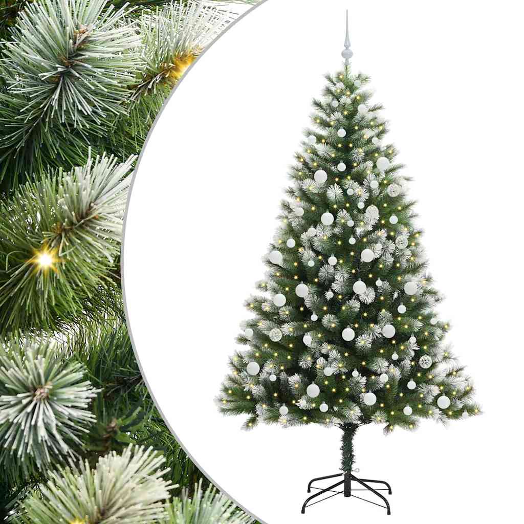 Sapin de Noël artificiel à charnière avec neige en flocons