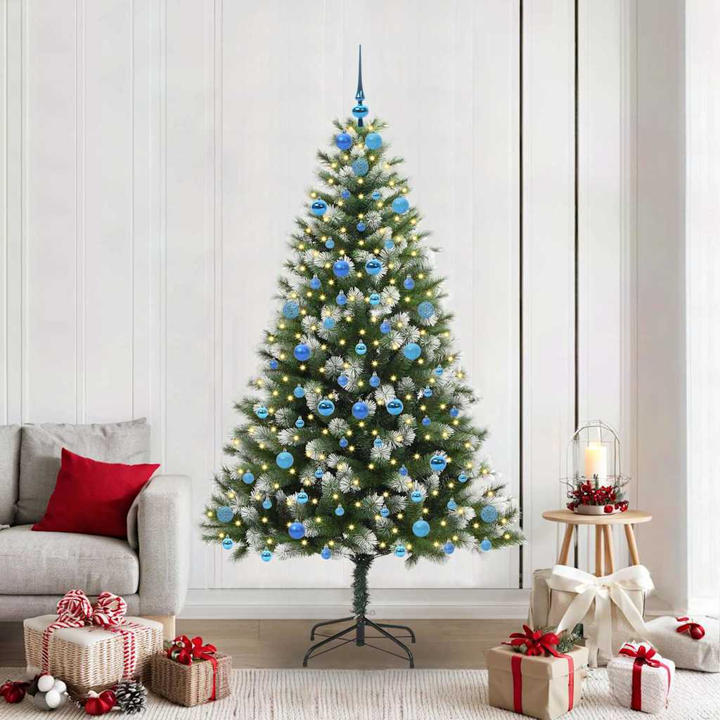 Sapin de Noël artificiel à charnière avec neige en flocons