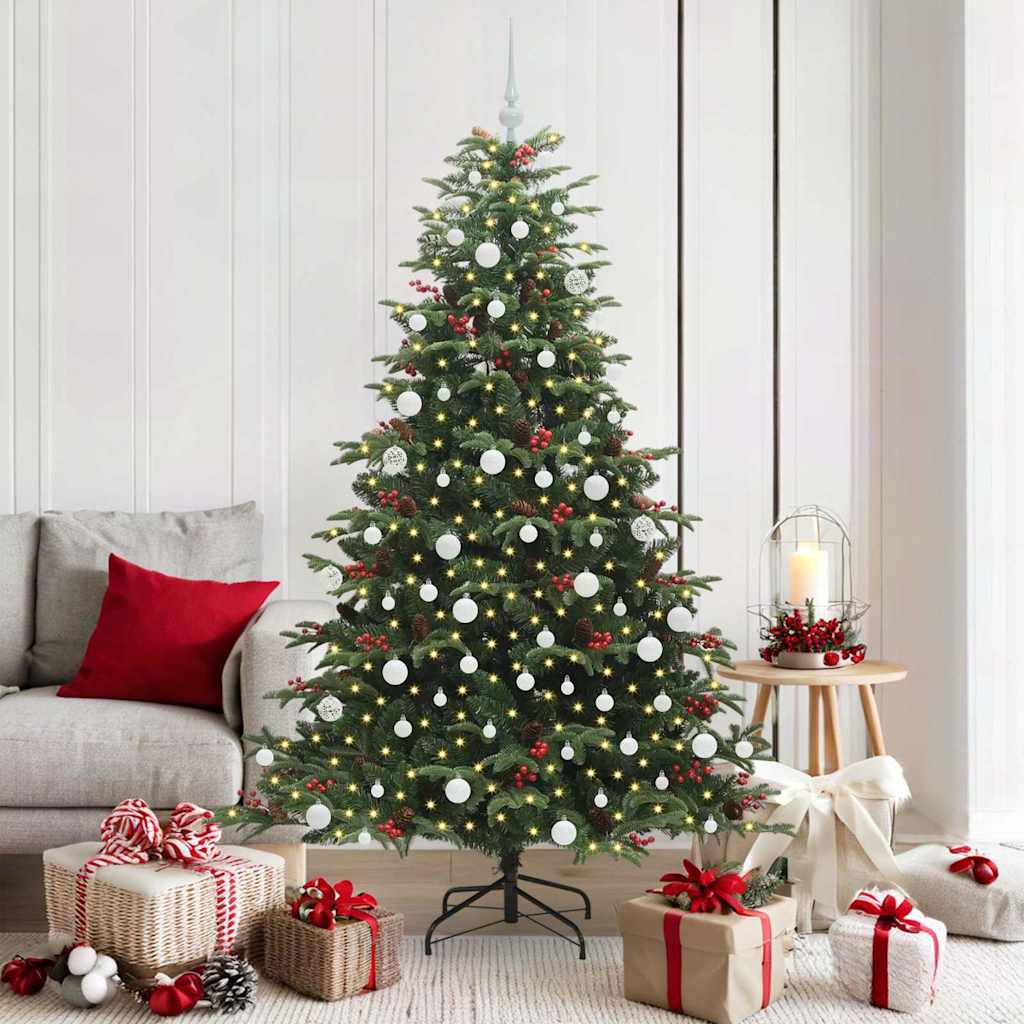 Sapin de Noël artificiel Vert 180 cm PVC, métal et plastique - XIOS