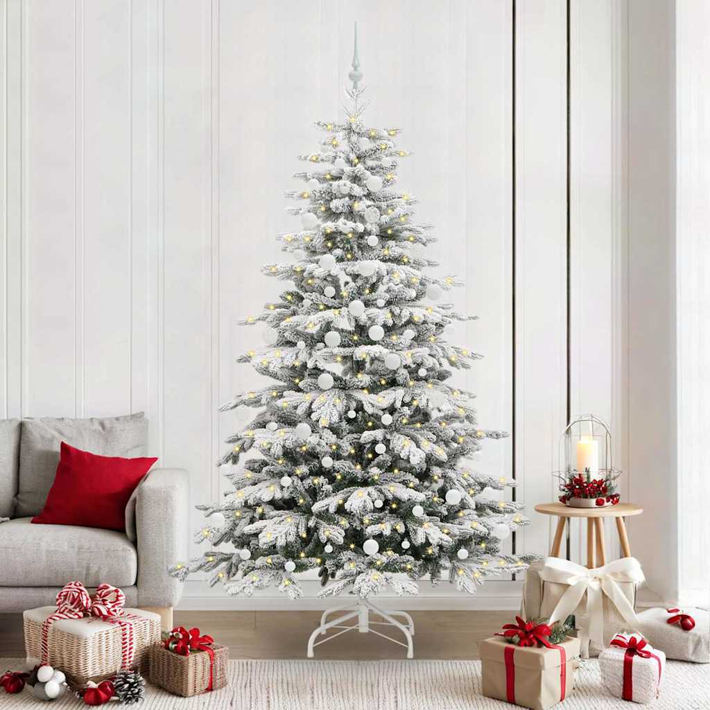 Sapin de Noël Artificiel à Branches Articulées Blanc 210 cm - XIOS