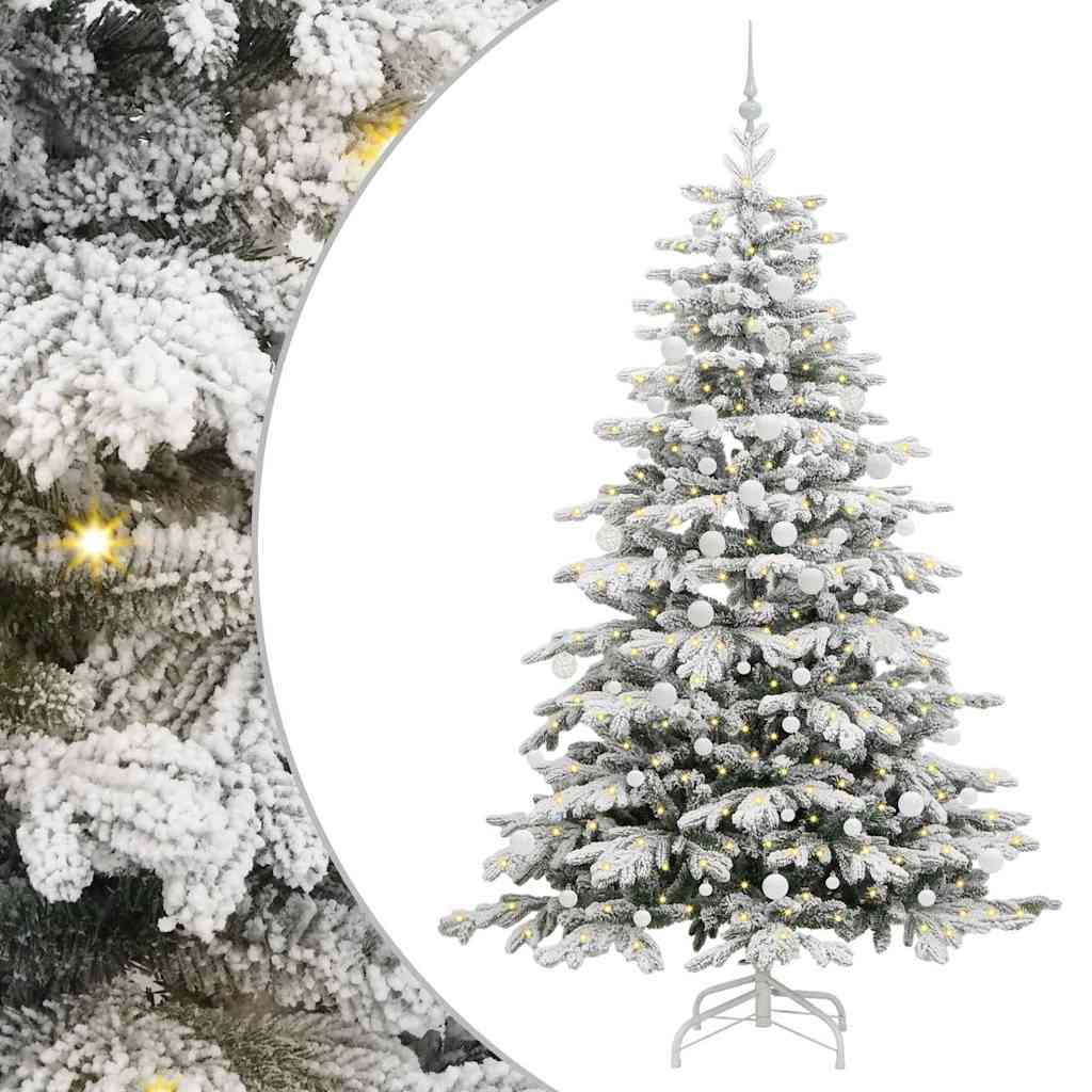 Sapin de Noël Artificiel à Branches Articulées Blanc 210 cm - XIOS
