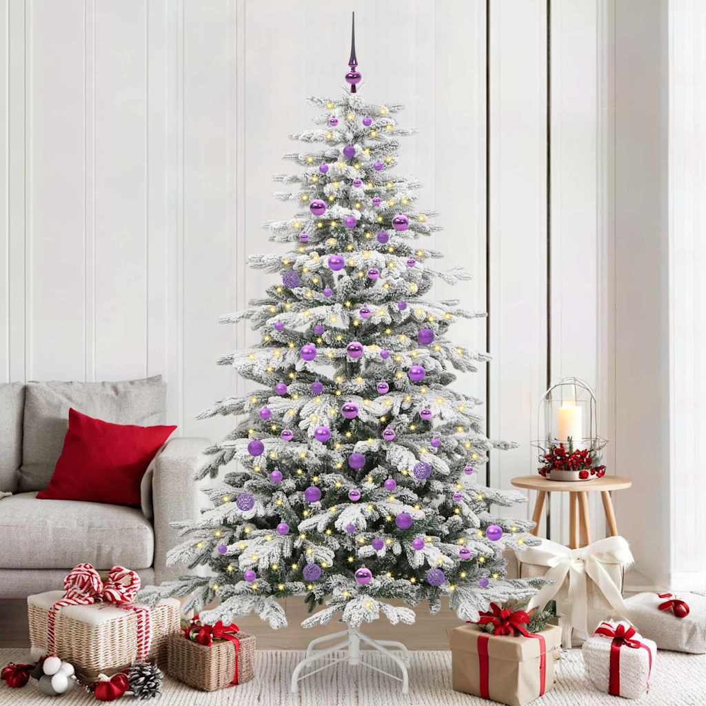 Sapin de Noël Artificiel à Branches Articulées Blanc 210 cm - XIOS