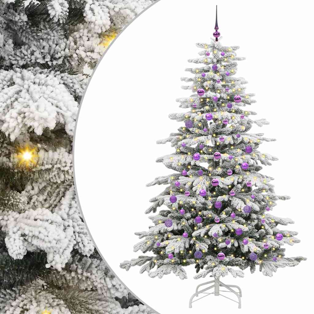 Sapin de Noël Artificiel à Branches Articulées Blanc 210 cm - XIOS