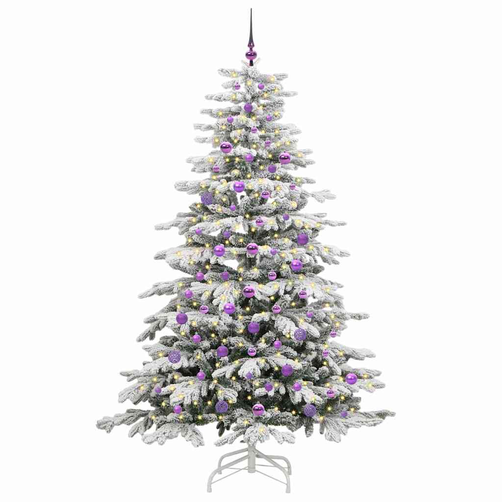 Sapin de Noël Artificiel à Branches Articulées Blanc 210 cm - XIOS
