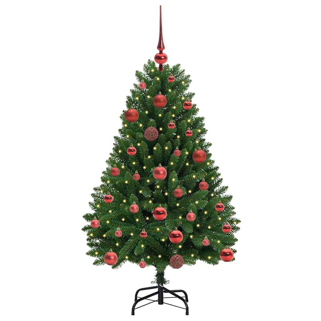Sapin de Noël artificiel avec 150 LED Vert 120 cm PVC et métal - XIOS