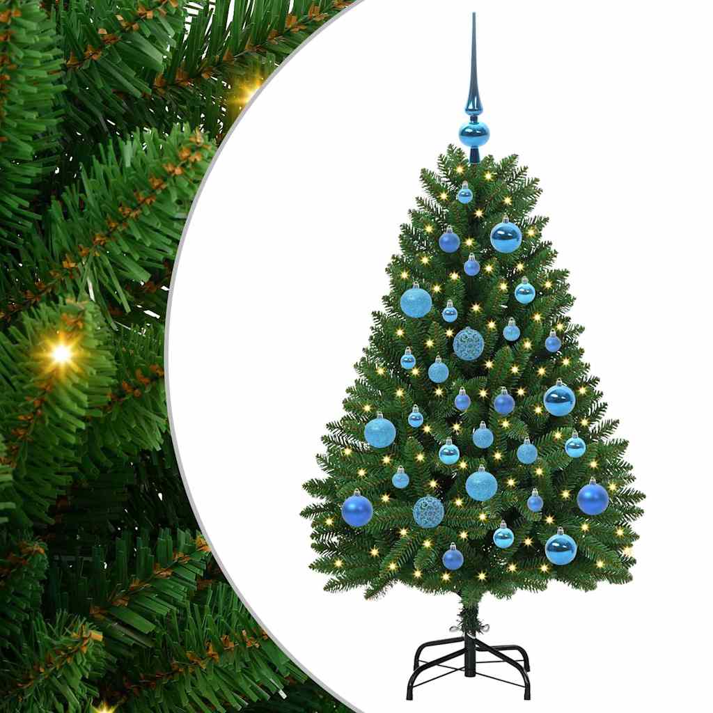 Sapin de Noël artificiel avec 150 LED Vert 120 cm PVC et métal - XIOS