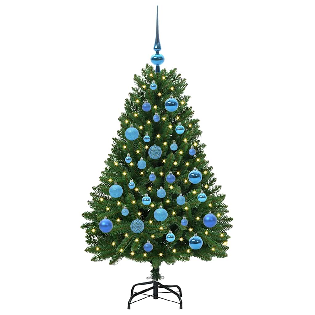 Sapin de Noël artificiel avec 150 LED Vert 120 cm PVC et métal - XIOS