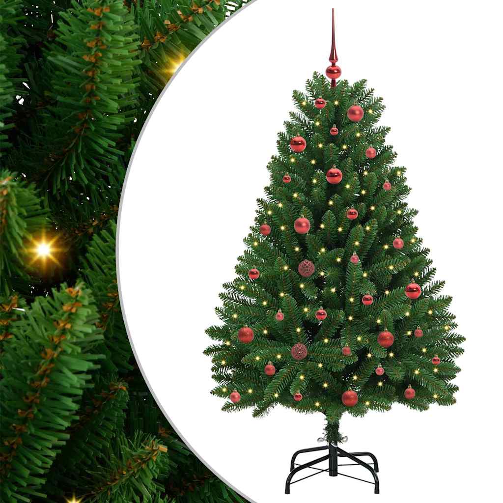 Sapin de Noël artificiel avec 150 LED Vert 150 cm PVC et métal - XIOS