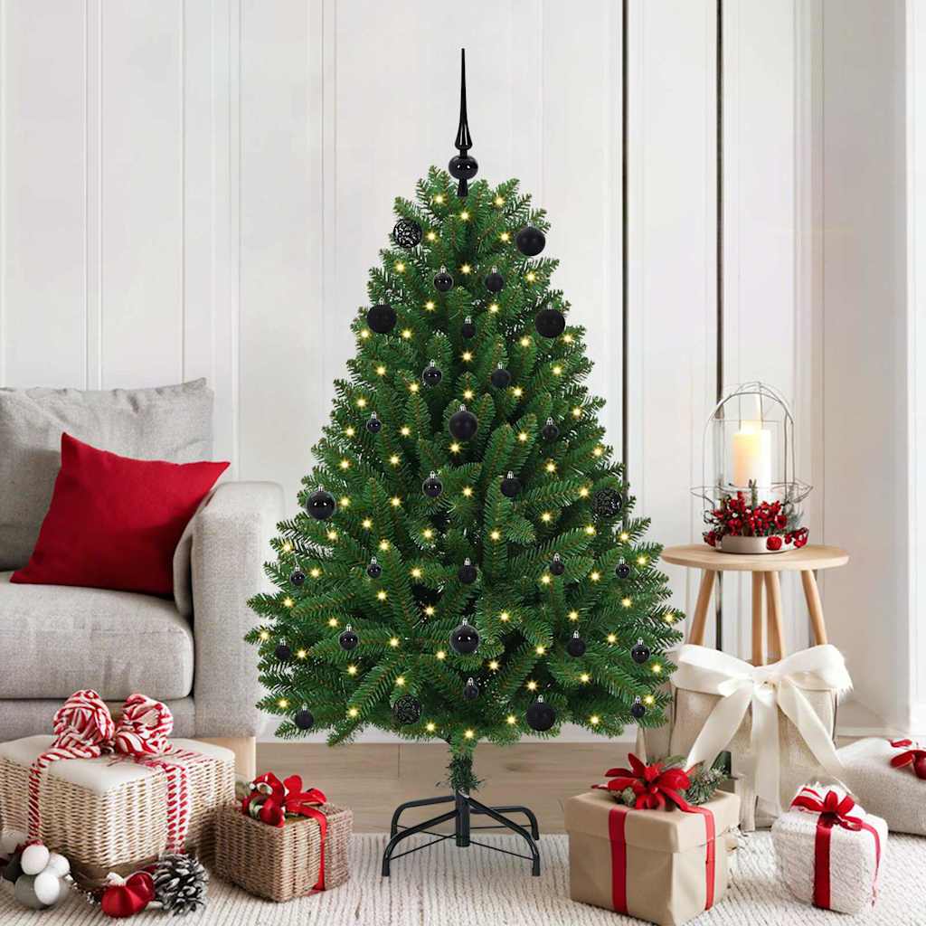 Sapin de Noël artificiel avec 150 LED Vert 150 cm PVC et métal - XIOS