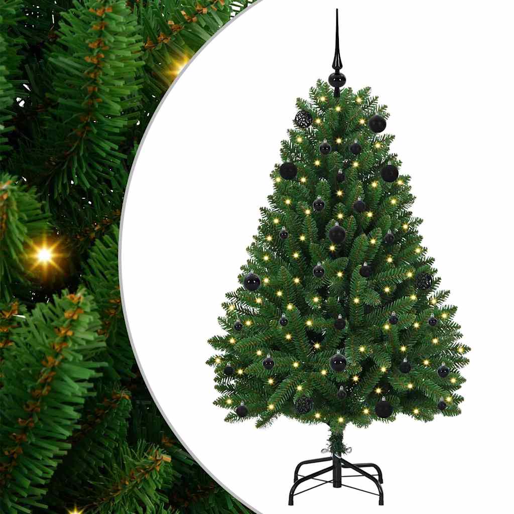 Sapin de Noël artificiel avec 150 LED Vert 150 cm PVC et métal - XIOS