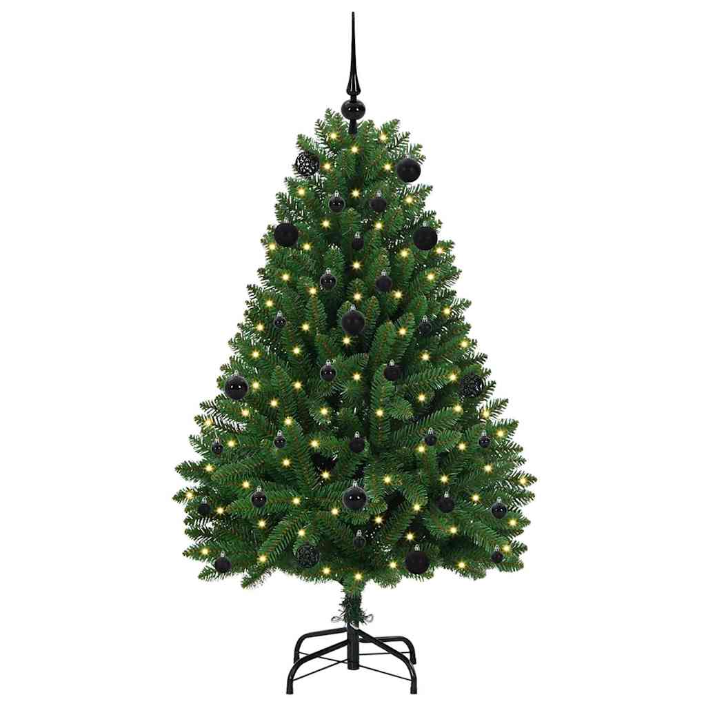 Sapin de Noël artificiel avec 150 LED Vert 150 cm PVC et métal - XIOS