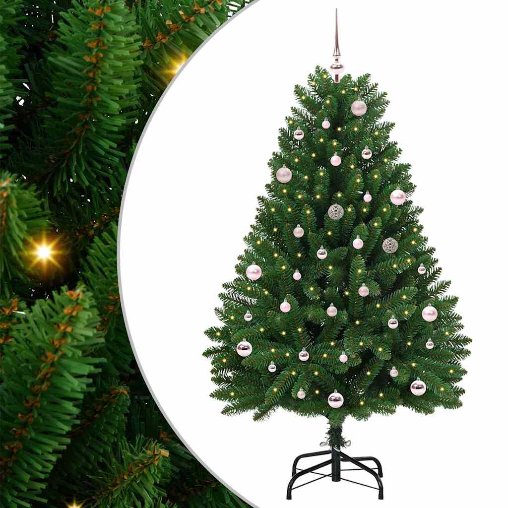 Sapin de Noël artificiel avec 150 LED Vert 150 cm PVC et métal - XIOS