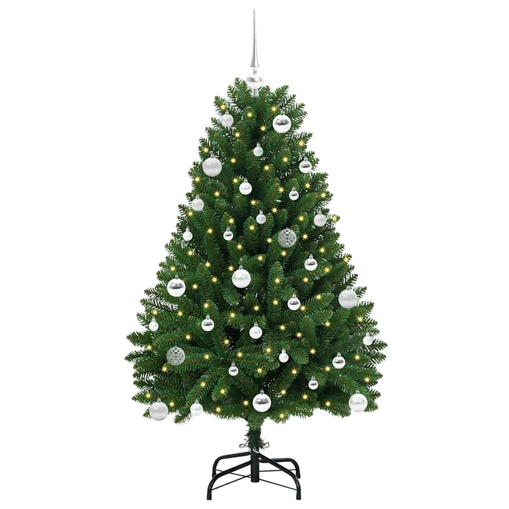 Sapin de Noël artificiel avec 150 LED Vert 150 cm PVC et métal - XIOS