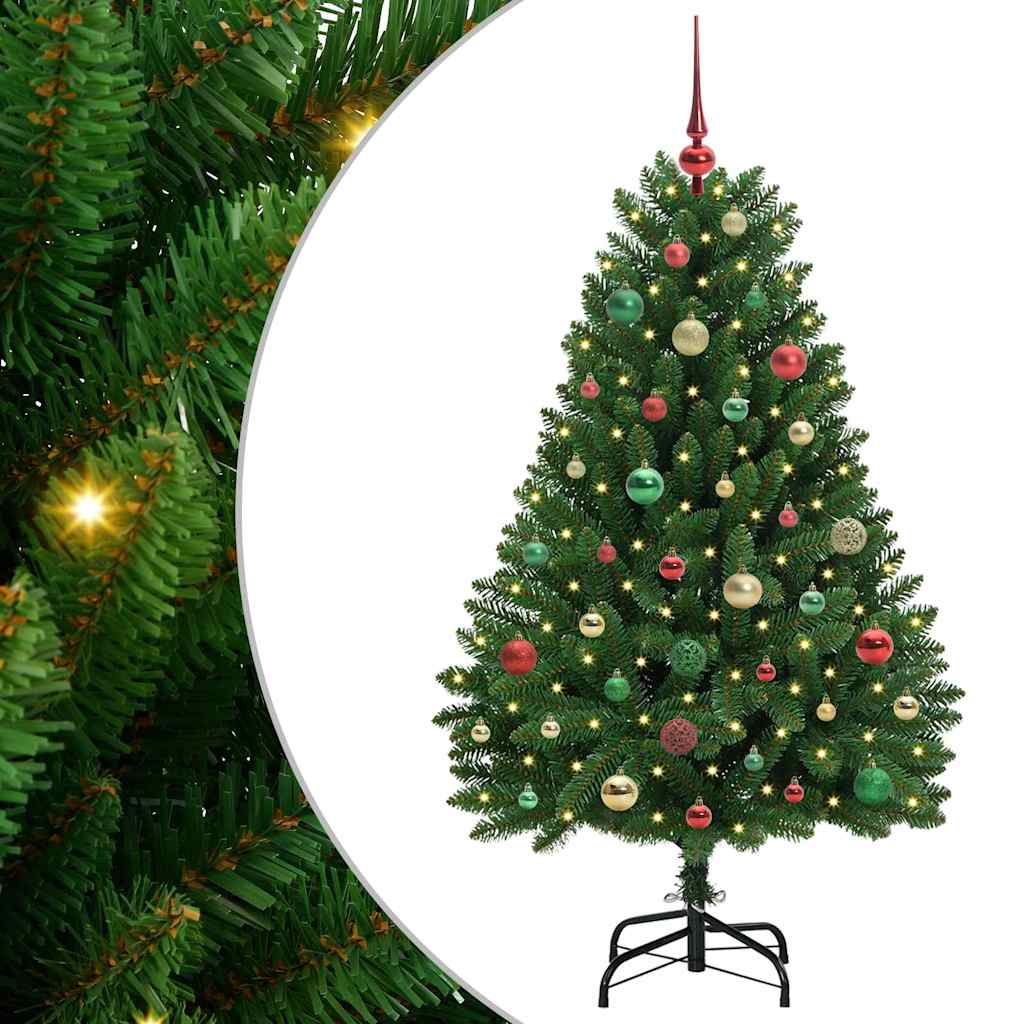 Sapin de Noël artificiel avec 150 LED Vert 150 cm PVC et métal - XIOS