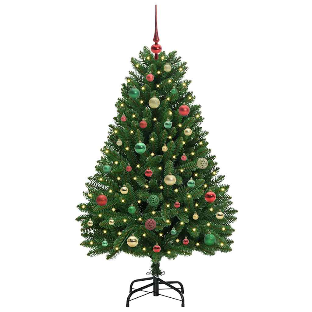 Sapin de Noël artificiel avec 150 LED Vert 150 cm PVC et métal - XIOS