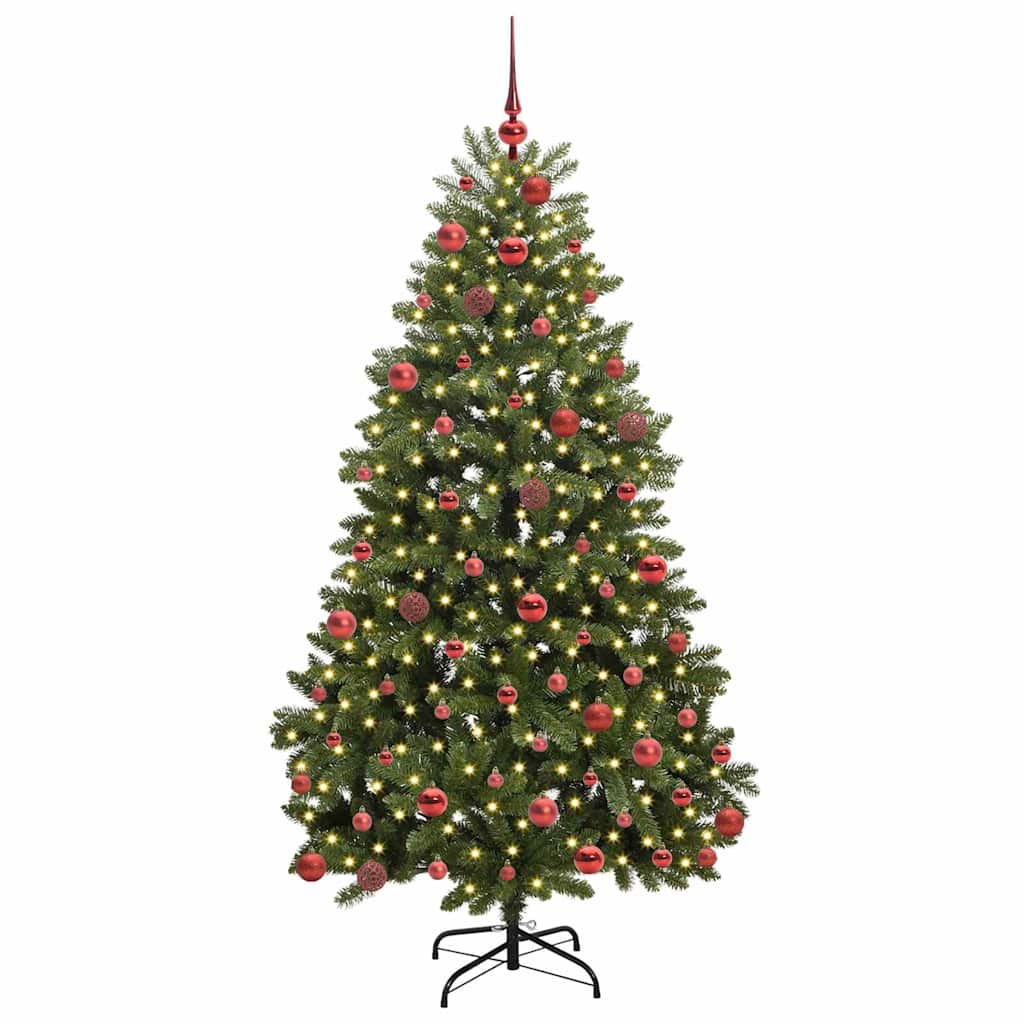 Sapin de Noël artificiel avec 300 LED Vert 180 cm PVC et métal - XIOS