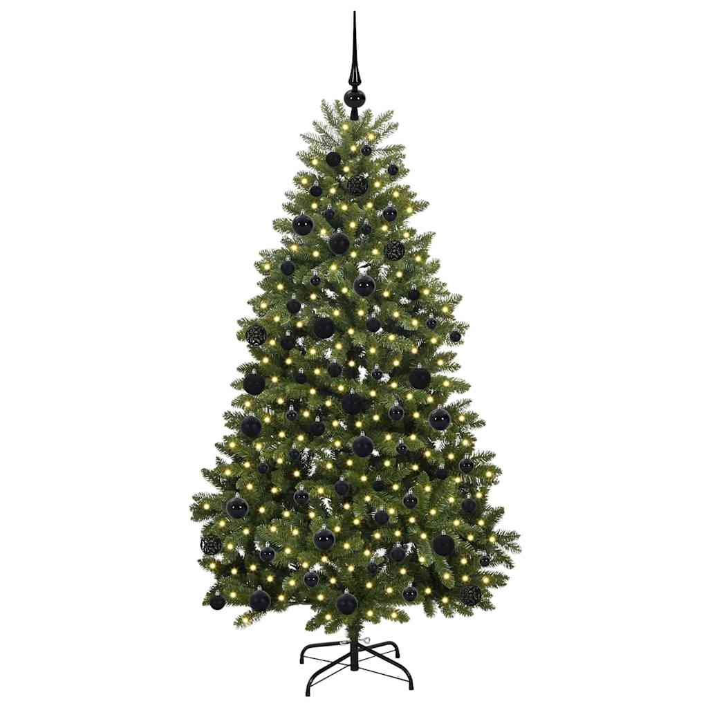 Sapin de Noël artificiel avec 300 LED Vert 180 cm PVC et métal - XIOS