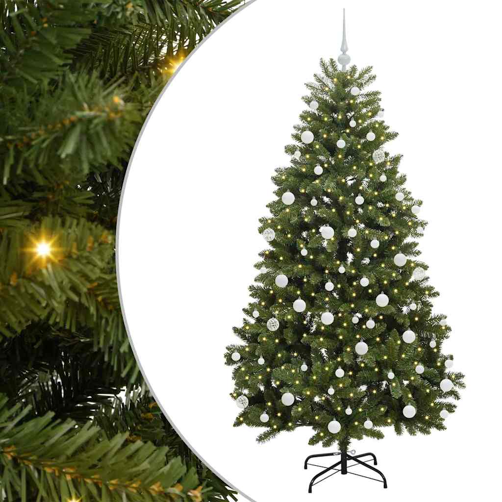 Sapin de Noël artificiel avec 300 LED Vert 180 cm PVC et métal - XIOS