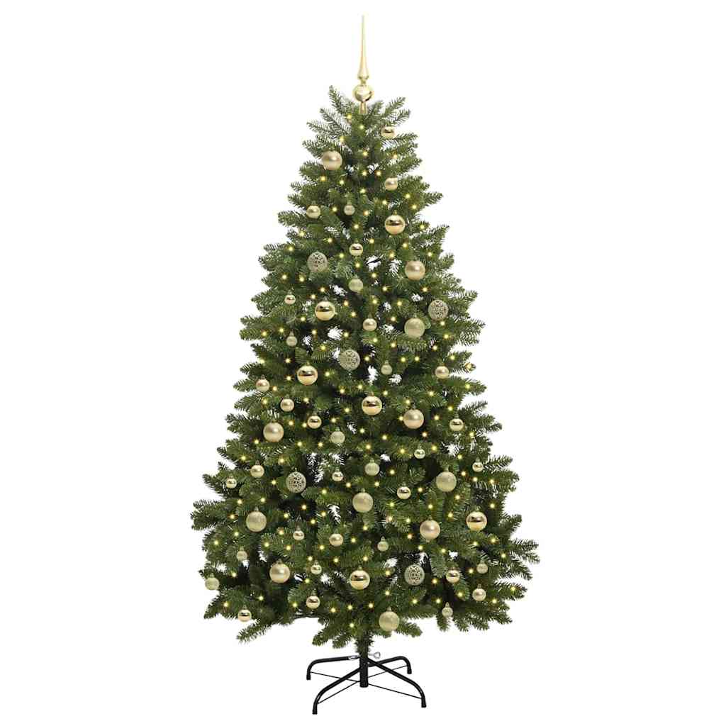 Sapin de Noël artificiel avec 300 LED Vert 180 cm PVC et métal - XIOS