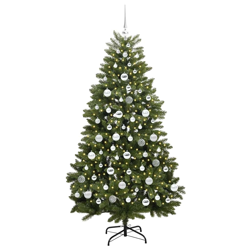 Sapin de Noël artificiel avec 300 LED Vert 180 cm PVC et métal - XIOS