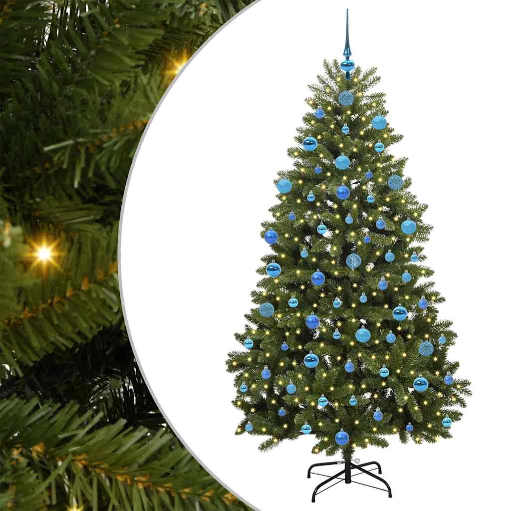 Sapin de Noël artificiel avec 300 LED Vert 180 cm PVC et métal - XIOS
