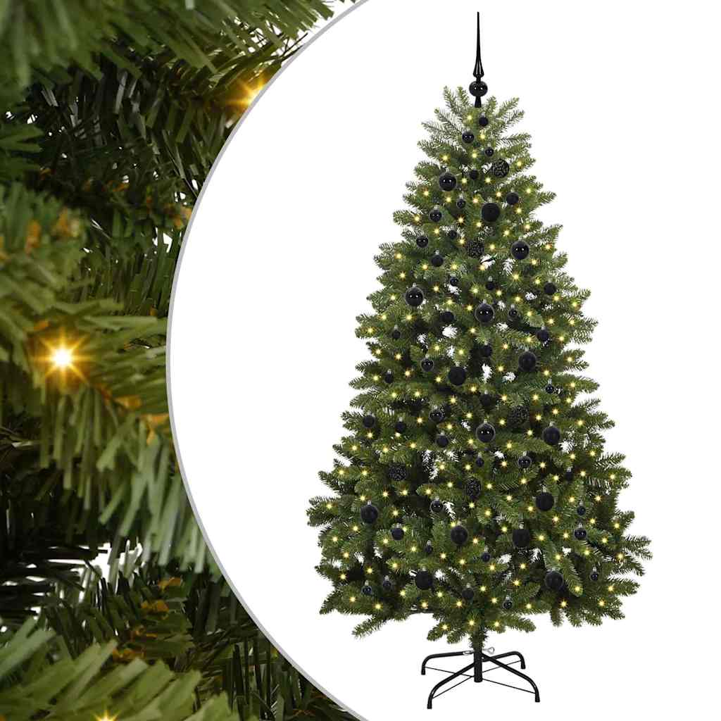 Sapin de Noël artificiel avec 300 LED Vert 210 cm PVC et métal - XIOS