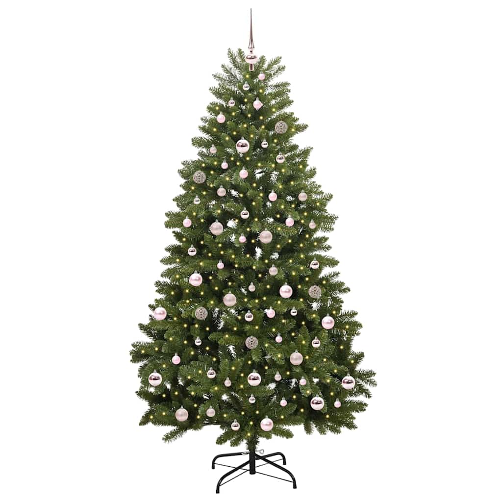 Sapin de Noël artificiel avec 300 LED Vert 210 cm PVC et métal - XIOS