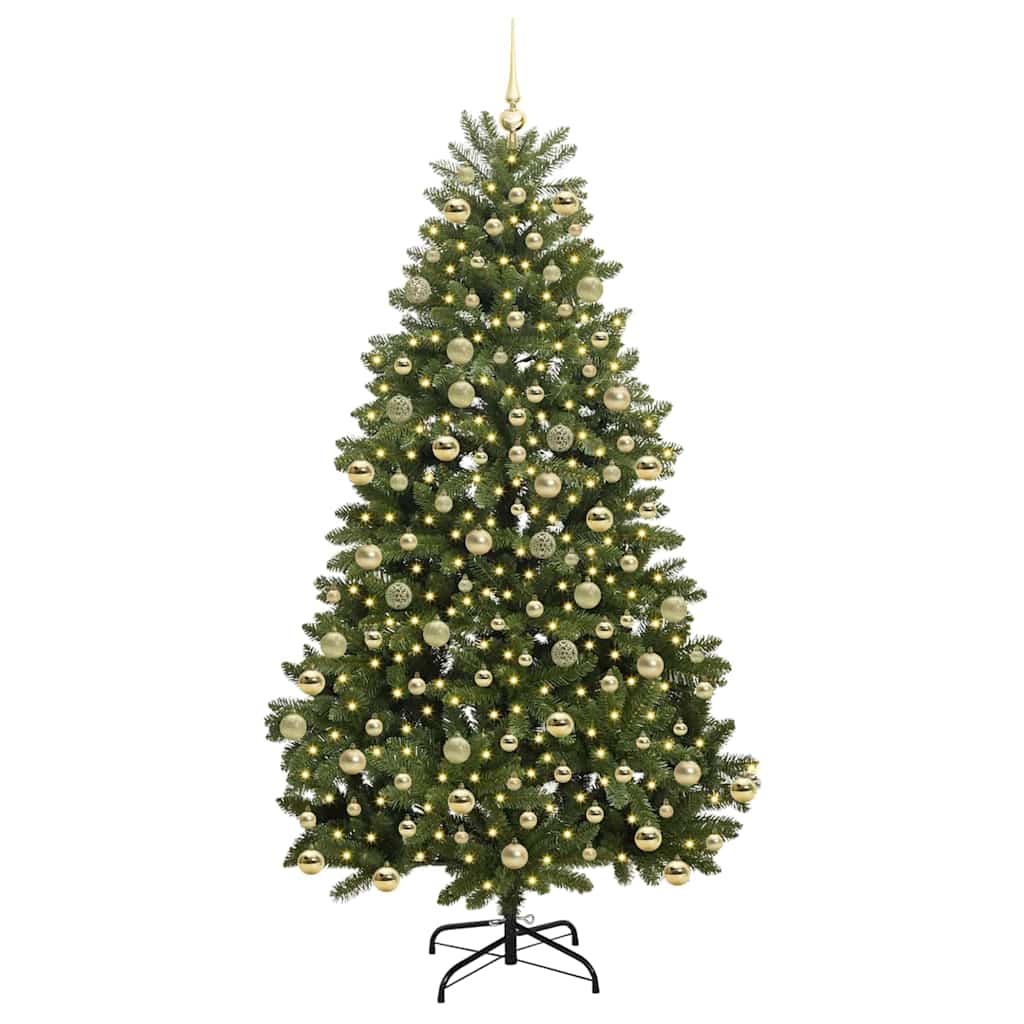 Sapin de Noël artificiel avec 300 LED Vert 210 cm PVC et métal - XIOS