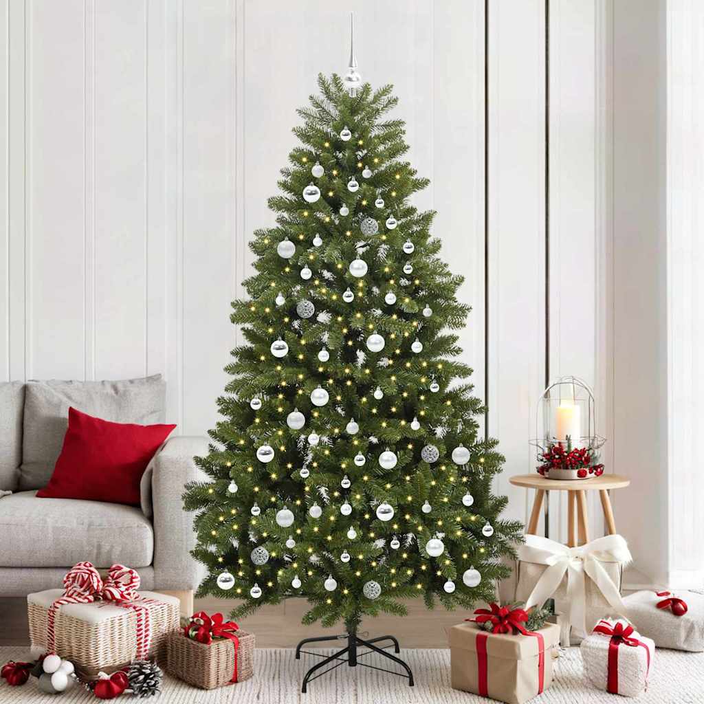 Sapin de Noël artificiel avec 300 LED Vert 210 cm PVC et métal - XIOS