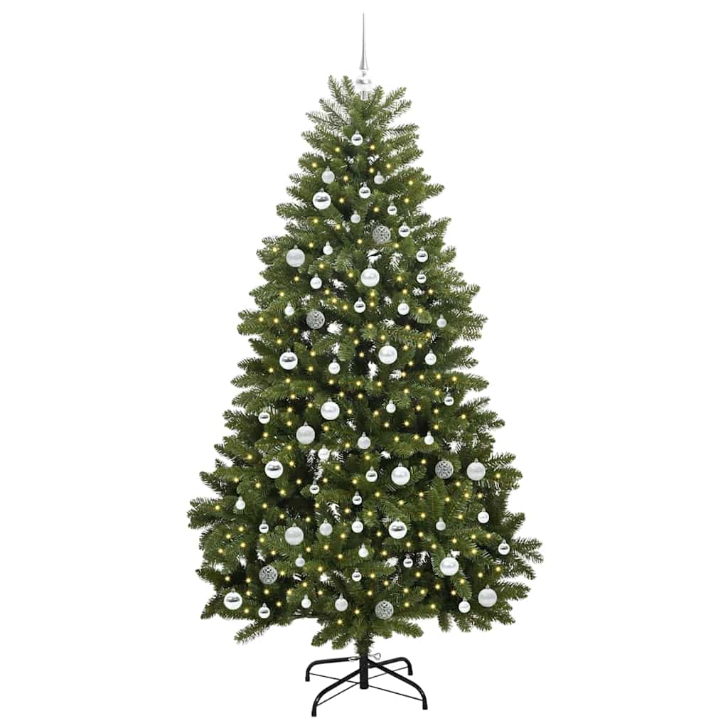 Sapin de Noël artificiel avec 300 LED Vert 210 cm PVC et métal - XIOS