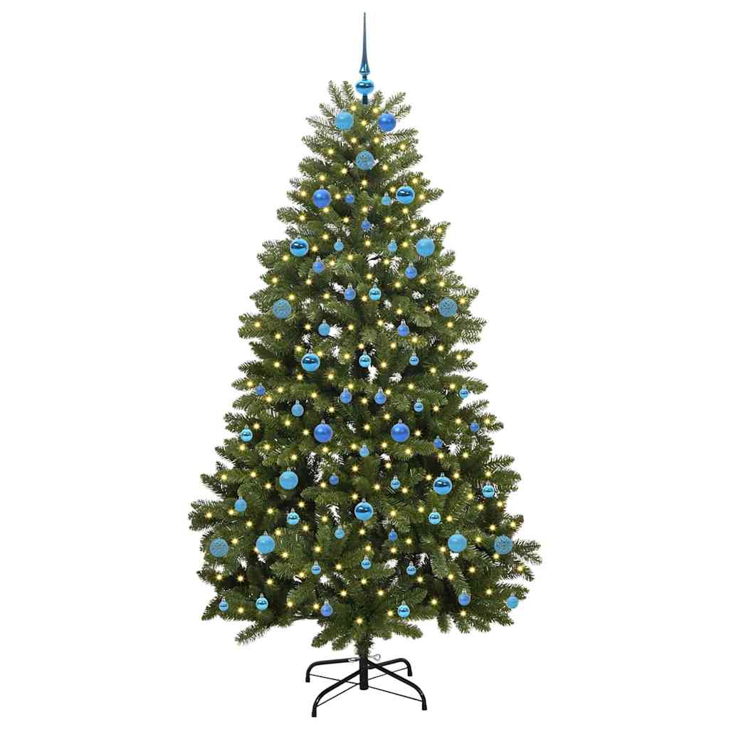 Sapin de Noël artificiel avec 300 LED Vert 210 cm PVC et métal - XIOS