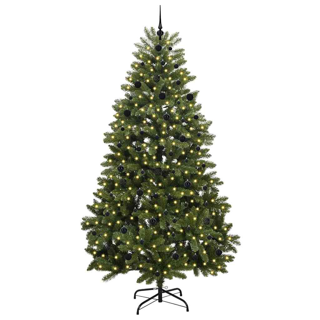 Sapin de Noël artificiel avec 300 LED Vert 240 cm PVC et métal - XIOS