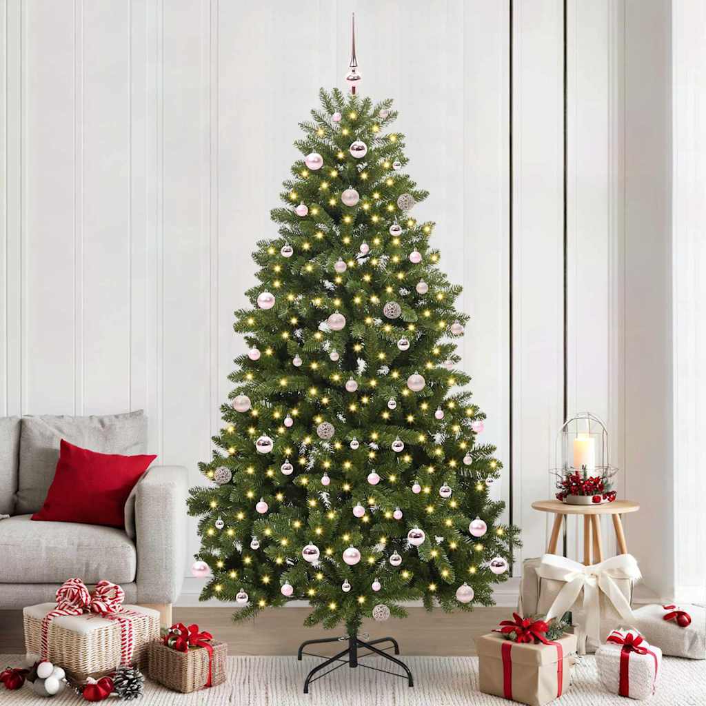 Sapin de Noël artificiel avec 300 LED Vert 240 cm PVC et métal - XIOS