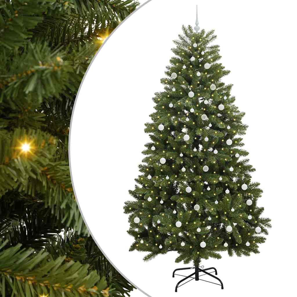 Sapin de Noël artificiel avec 300 LED Vert 240 cm PVC et métal - XIOS