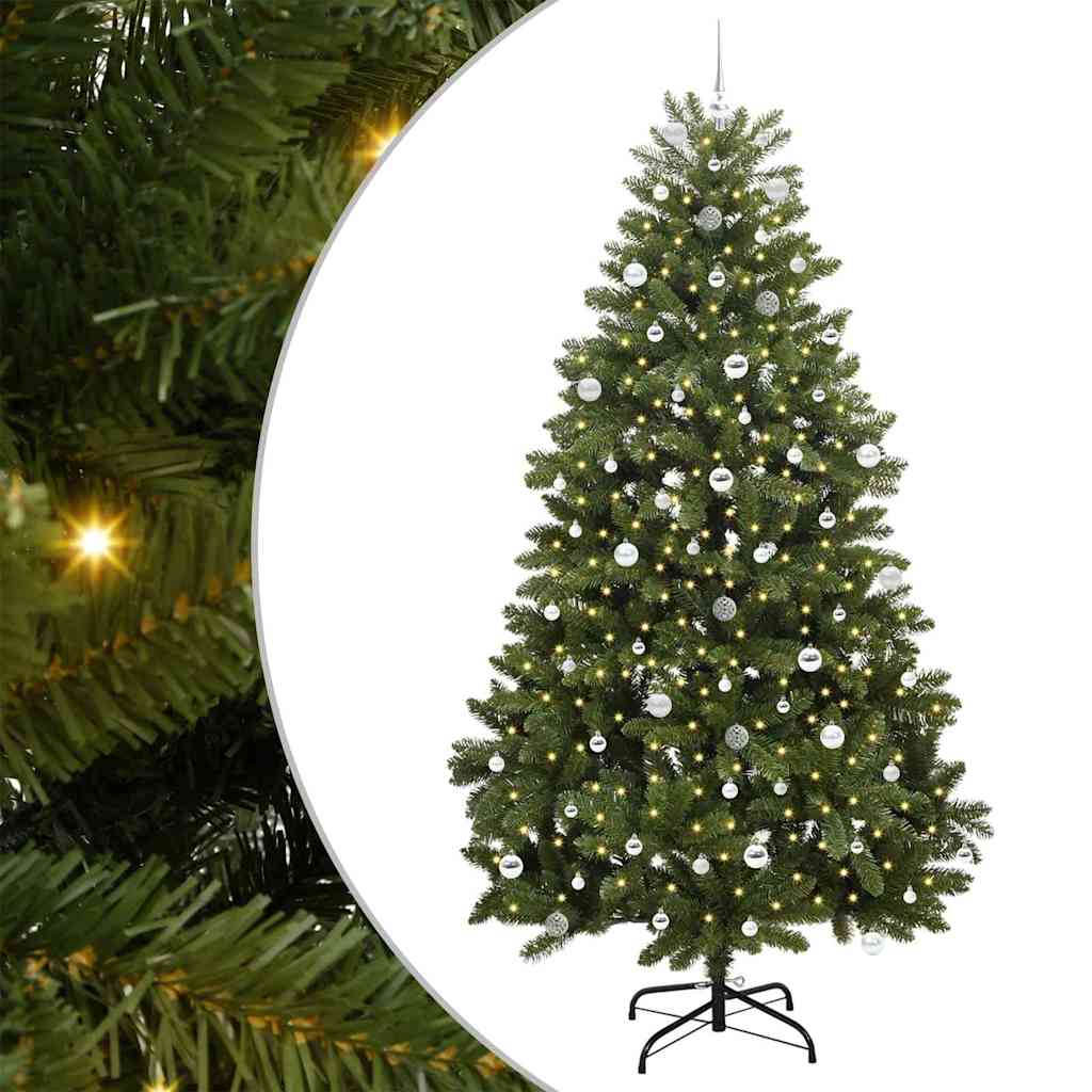 Sapin de Noël artificiel avec 300 LED Vert 240 cm PVC et métal - XIOS