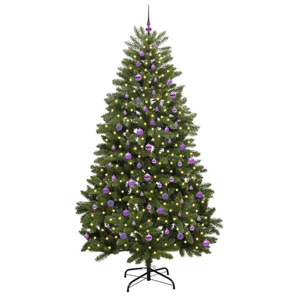 Sapin de Noël artificiel avec 300 LED Vert 240 cm PVC et métal - XIOS