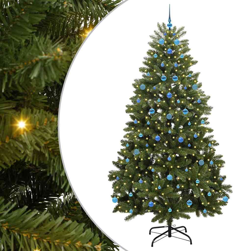 Sapin de Noël artificiel avec 300 LED Vert 240 cm PVC et métal - XIOS