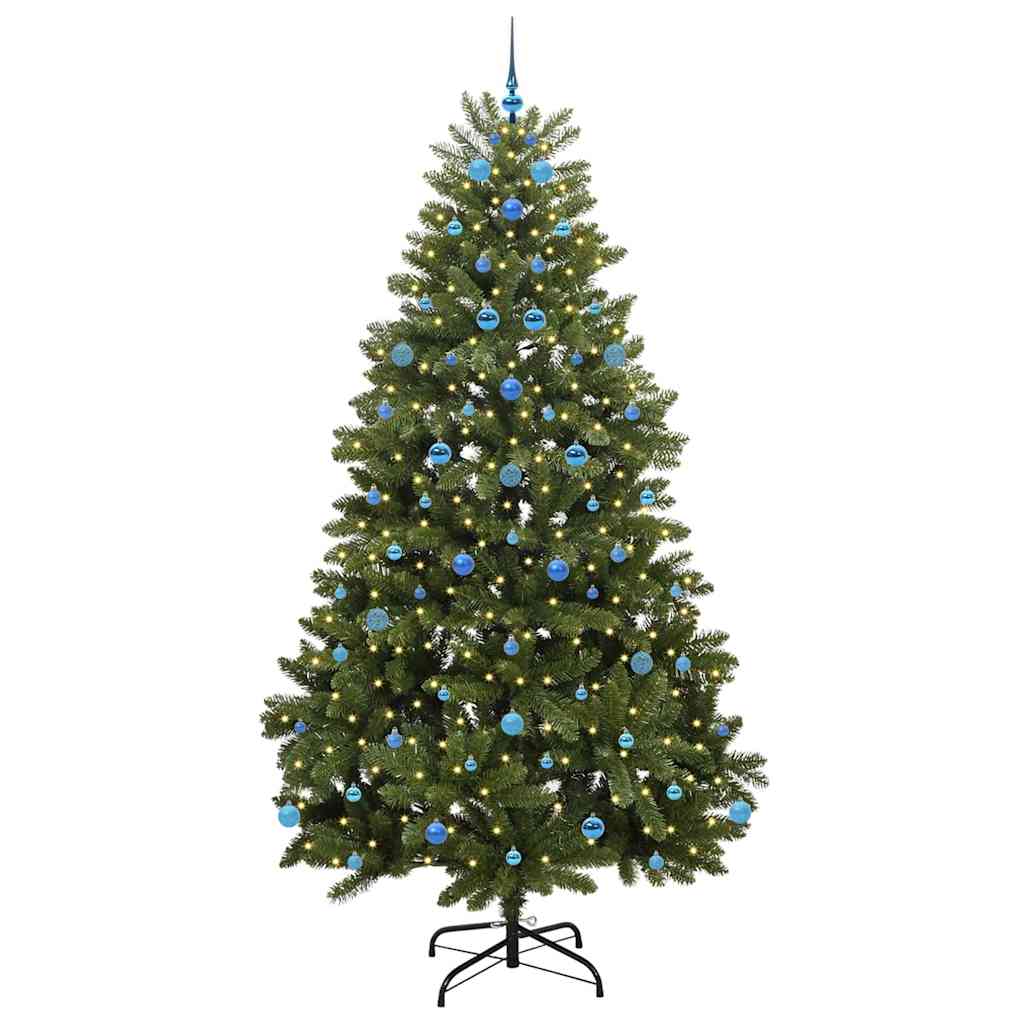 Sapin de Noël artificiel avec 300 LED Vert 240 cm PVC et métal - XIOS