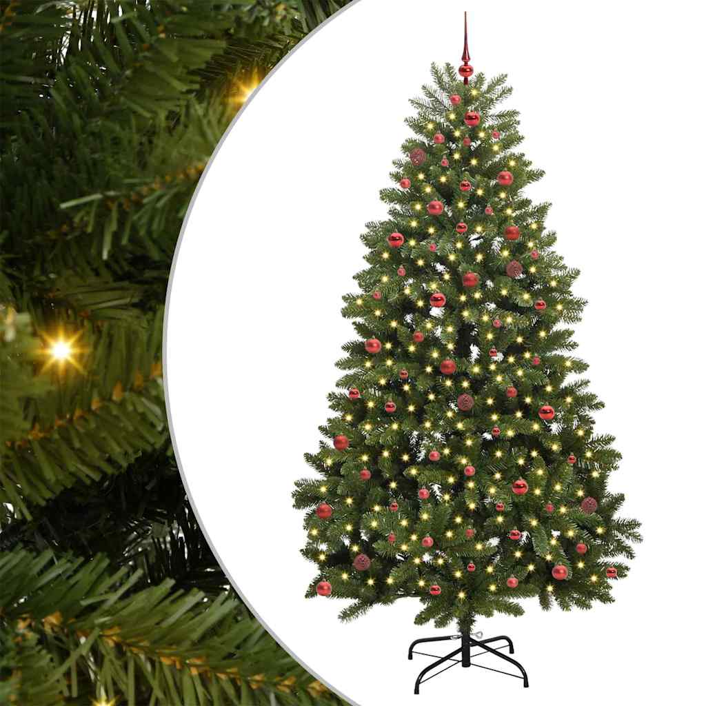 Sapin de Noël artificiel avec 300 LED Vert 270 cm PVC et métal - XIOS