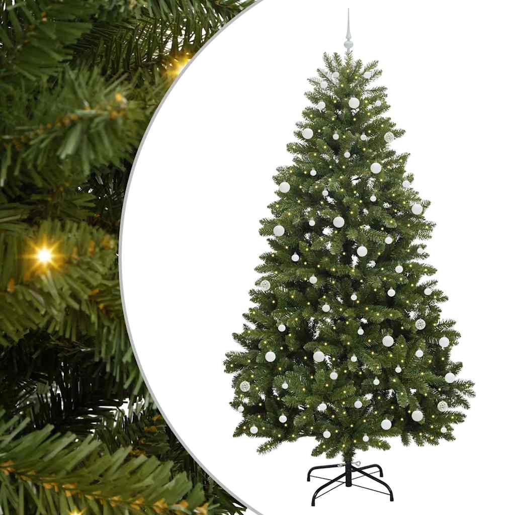 Sapin de Noël artificiel avec 300 LED Vert 270 cm PVC et métal - XIOS